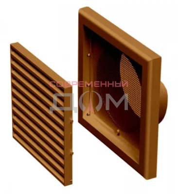 Решетка пластиковая квадратная МВ 120 Вс (MV 120 Vs) /светлое дерево